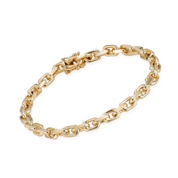 Anchor Facet 14 ct gold bracelet